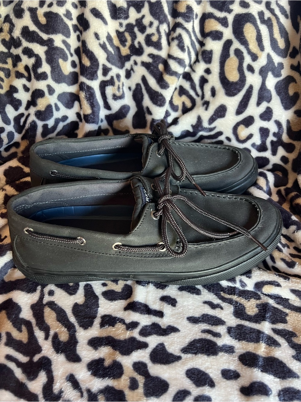 Sperry Men’s Black Canvas Boat Shoes - Picture 5 of 7
